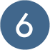 円青地白抜き数字6